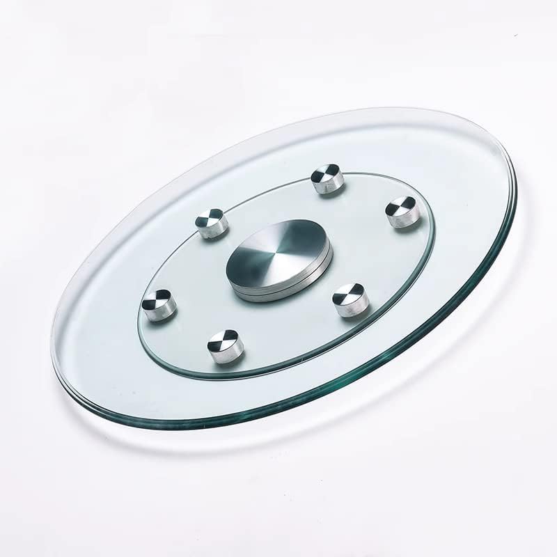 Photo 1 of 27" Round Tempered Glass Lazy Susan Turntable for Dining Table Large Tabletop- 360° Rotating,Smooth, Silent Rotating (27in/68cm)
