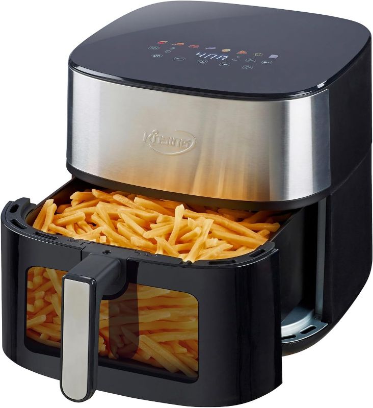 Photo 1 of Air Fryer 8 in 1, XL 8.5 QT Large Airfryer with View Windows,MAX 400? for Crispy, 85% Less Oil, Fast Roast, Preheat, Shake, Bake, Non-Stick Basket for Easy Clean, With Professional Recipes
