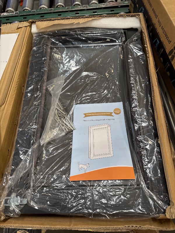 Photo 1 of All Aluminum Dog Door for Exterior Door, Large Doggy Door, Heavy Duty Pet Door, Double Magnetic Flaps, Thermal Tnsulation, Energy Efficient, Sliding Lock Panel (Pets Up to 110Lb).
