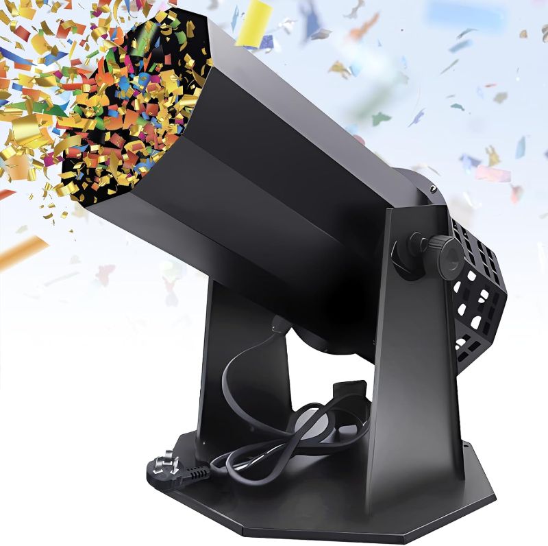 Photo 1 of Professional Electric Confetti Machine - DMX Control Digital Confetti Cannon with Remote for DJ Party Nightclub Wedding Stage Concert Event Show Christmas
