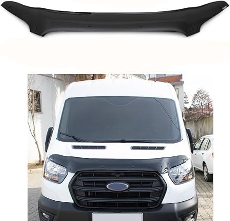 Photo 1 of BMY Hood Deflector/Front Bug Shield Compatible for Ford Transit 2019-2025 Hood Guard Bonnet Protector | Particles & Bug | Car Accessories |
