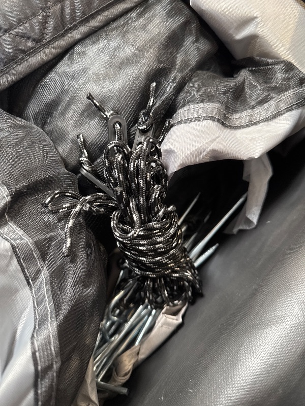 Photo 1 of 6 Sided Pop Up Gazebo Tent, Camping Screen Tent for 6-8 Person Foldable, Pop-Up Canopy Shelter with Mesh Windows, UV Resistant, Quick Set, Outdoor Gazebo with 6 Removable Wind Cloths