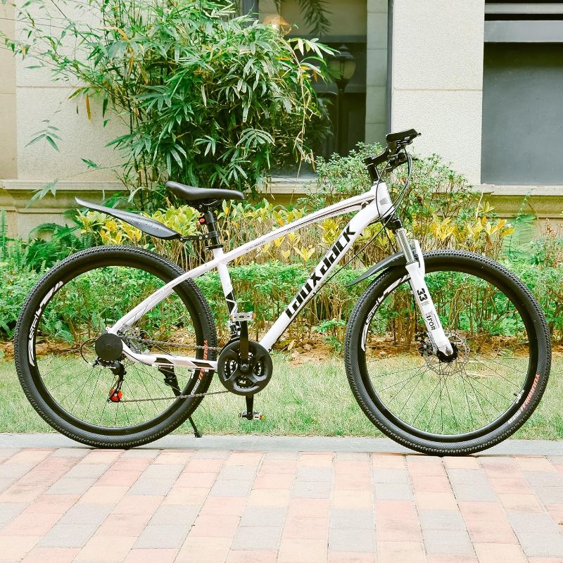 Photo 1 of Bruce & Shark 27.5" Mountain Bike, 21-Speed Aluminum Alloy Frame, Front Suspension, Mechanical Disc Brakes, Men/Women All-Terrain Bicycle with Bike Lock & Pump
