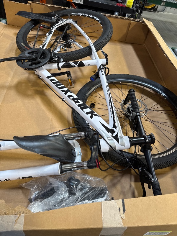 Photo 1 of Bruce & Shark 27.5" Mountain Bike, 21-Speed Aluminum Alloy Frame, Front Suspension, Mechanical Disc Brakes, Men/Women All-Terrain Bicycle with Bike Lock & Pump
