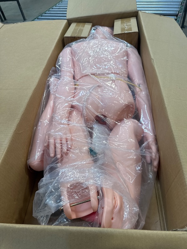 Photo 1 of Medical Mannequin for Training, Male-Female Nursing Training Mannequin Highly Simulated Patient Care Medical Manikin with 3 Muscle Module & Patient Gown & Urinary for Teaching Pratice