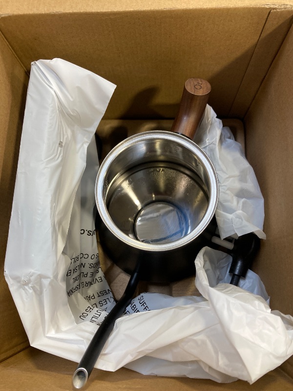 Photo 1 of Fellow Stagg EKG Pro Electric Gooseneck Kettle - Pour-Over Coffee and Tea, Quick Heating, Precise Temperature Control, Scheduling, Built-in Brew Timer, Matte Black with Walnut Wood Handle, 0.9 Liter