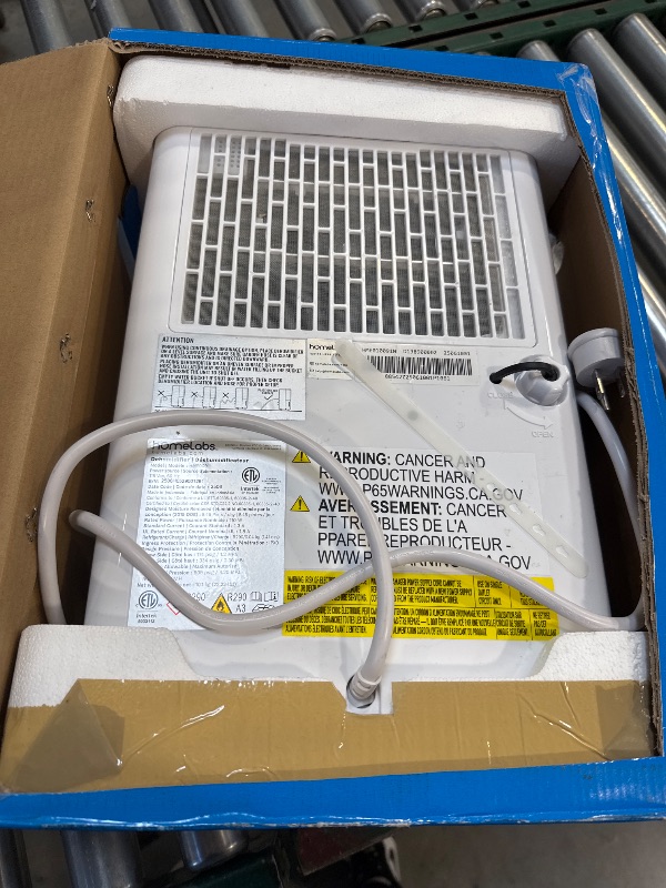Photo 1 of hOmeLabs 8 Pint Wi-Fi Dehumidifier for up to 1,800 Sq Ft Rooms (MAX 24 Pint at 95°F, 90% RH) – Ultra Quiet, Compact Design with Smart Controls and Drain Hose
