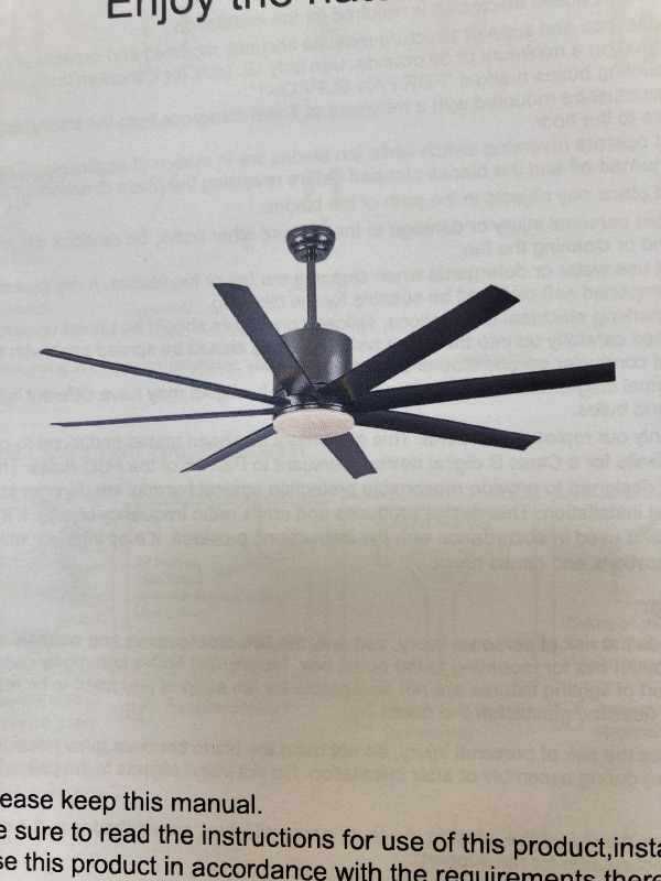 Photo 1 of TXCSLY 60 inch Ceiling Fan with 8 Blades on 