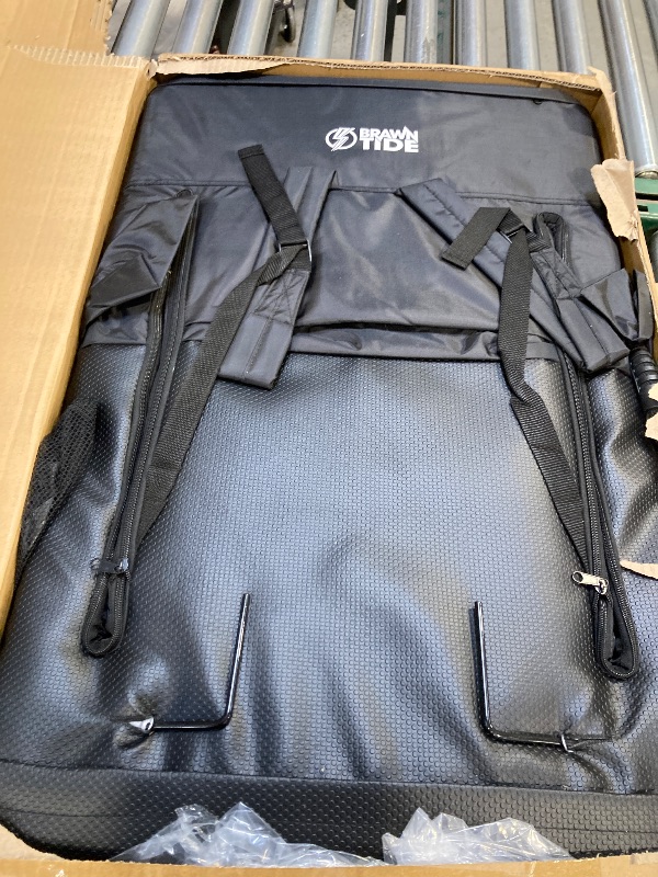 Photo 1 of BRAWNTIDE Stadium Seat with Back Support - Comfy Cushion, Thick Padding, 2 Steel Bleacher Hooks, 4 Pockets, 2 Cup Holders, Reclining Back, Ideal Chair for Sport Events, Beaches, Camping, Concerts
