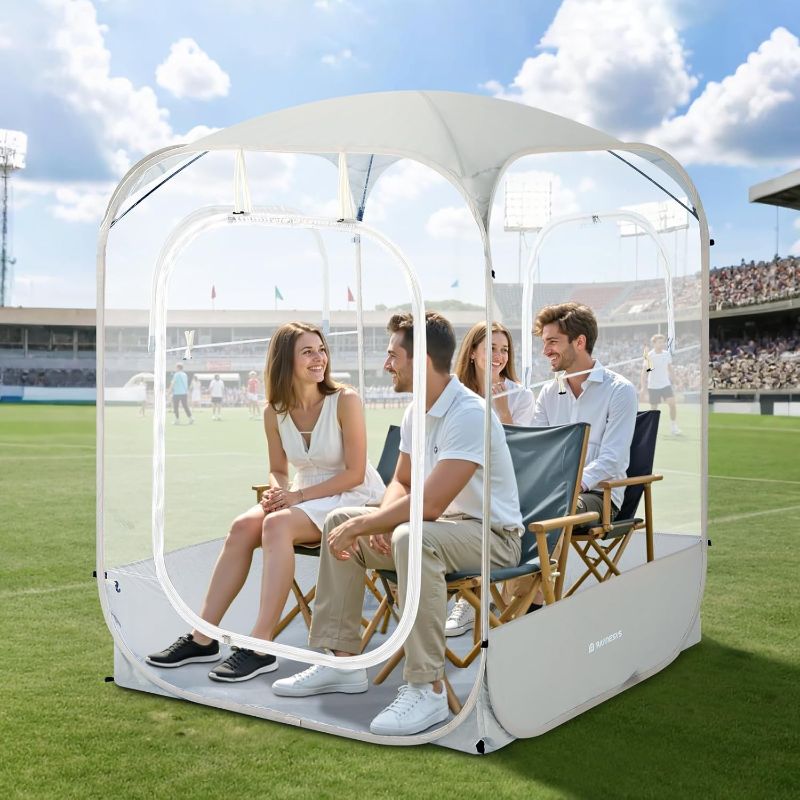 Photo 1 of Sports Pods, Instant Pop Up Bubble Tent Fits 3-4 Persons, No Condensation, Spacious Interior, Ultra Visibility for Outside Sports Events, Fishing, Ultra Visibility, All Weather Protection
