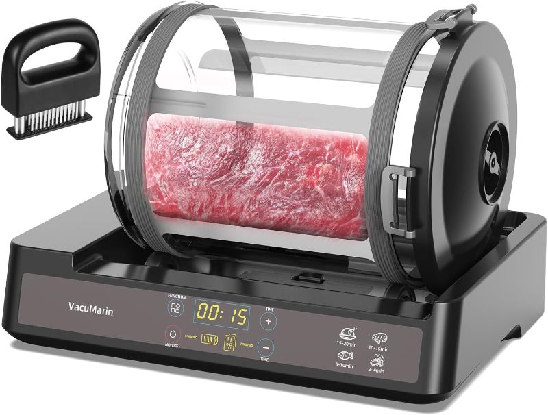 Photo 1 of 15 Minute Vacuum Tumbler Marinator for Meat Vegetable with Leak Proof Clip and Free Meat Tenderizer
