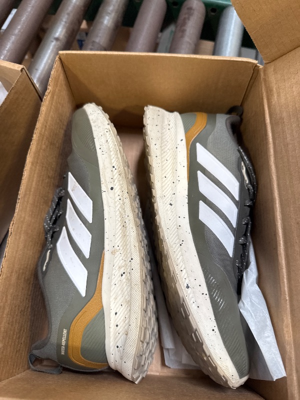 Photo 1 of adidas Men's Run Falcon 5 Trail Sneaker, Shadow Olive/White/Bronze Strata, 10.5