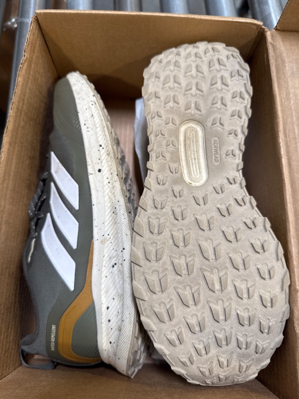 Photo 1 of adidas Men's Run Falcon 5 Trail Sneaker, Shadow Olive/White/Bronze Strata, 10.5