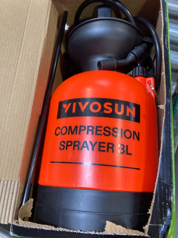 Photo 1 of VIVOSUN 0.8-Gallon Pump Pressure Sprayer, Pressurized Lawn & Garden Water Spray Bottle with Adjustable Shoulder Strap, for Spraying Plants, Garden Watering and Household Cleaning