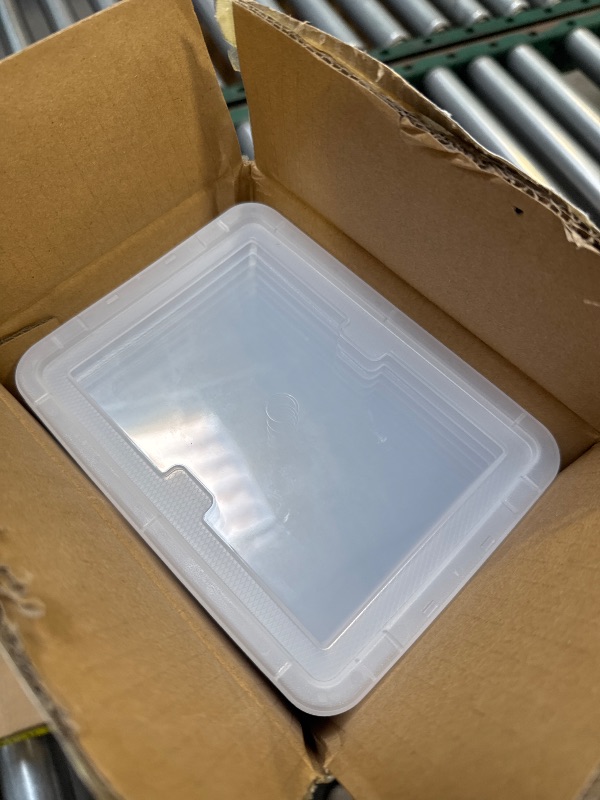 Photo 1 of Citylife 1.3 QT 10 Pack Small Storage Bins Plastic Storage Container Stackable Box with Lids for Organizing, Clear White
