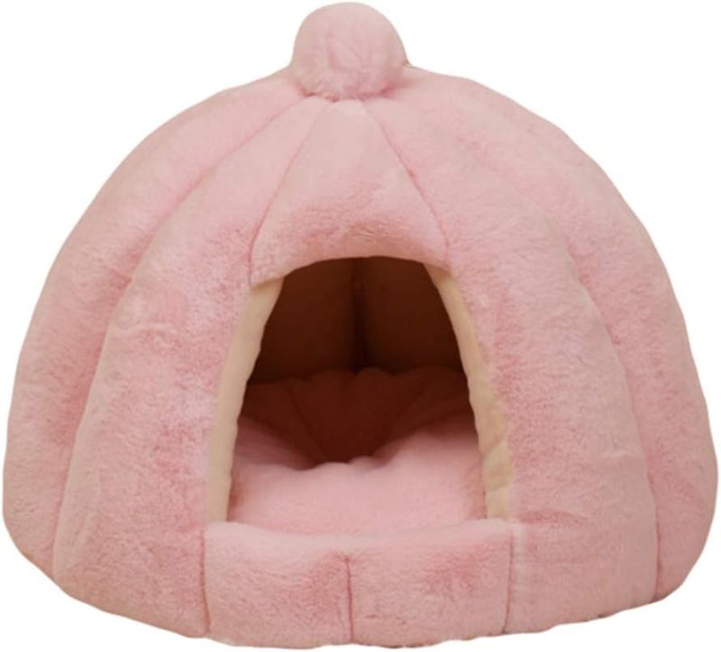 Photo 1 of Pet Tent Cave Bed for Small Medium Puppies Kitty Dogs Cats Pets Sleeping Bag Thick Fleece Warm Soft Dog Bed Cuddler Burrow House Hole Igloo Nest Cozy Bed for Cat Puppy
