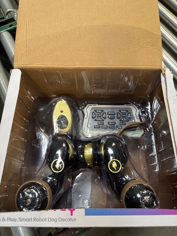 Photo 1 of Ruko 18011 Robot Dog Toy, Smart Interactive Puppy with 30+ LED Faces, Remote & Gesture Control, Programmable Electronic Pet for Kids Ages 3–8, Black & Gold