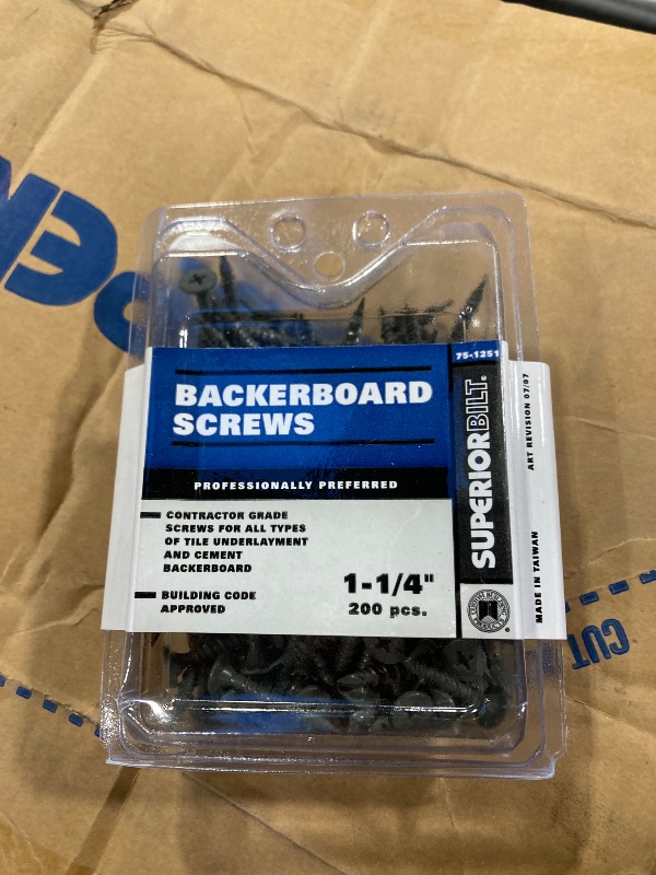 Photo 1 of Backerboard Screws 1-1/4" Box of 200