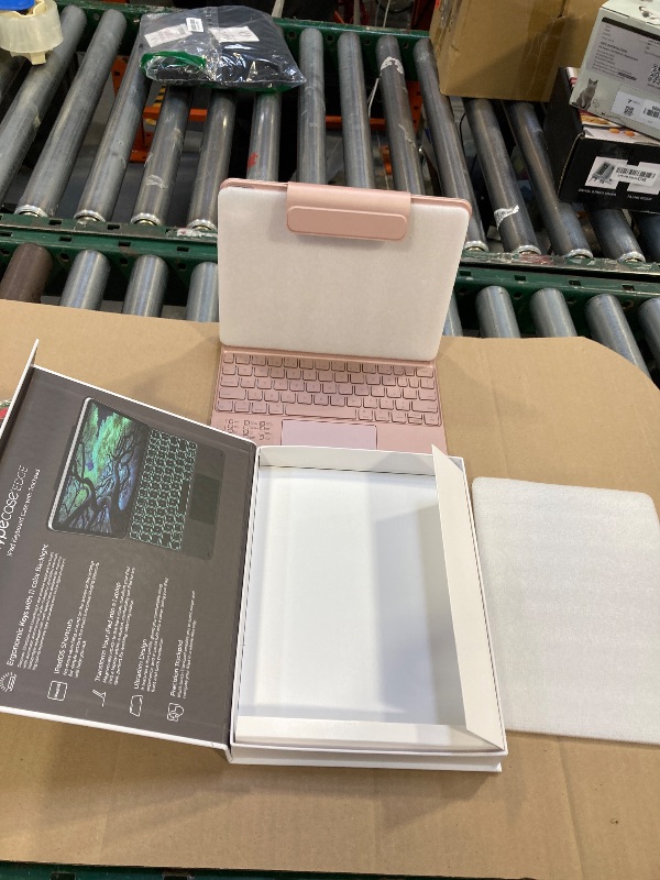 Photo 1 of typecase Edge Keyboard Case for iPad Air 11-inch (M3 2025 / M2 2024)& iPad Pro 11 inch (4th/3rd/2nd/1st Gen),Magic Keyboard for Air 5th/4th Gen,Multi-Touch Trackpad,11 Colors Backlight,Rose Gold