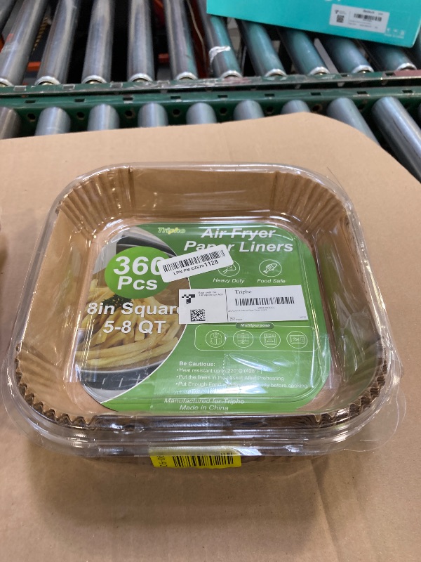 Photo 1 of 360 Pcs 8” Square Unbleached Heavy Duty Air Fryer Paper Liners Disposable, Non-Stick & Non-Leak Parchment Paper Liners for Airfryer Basket, Deep Fryer Parts & Accessories