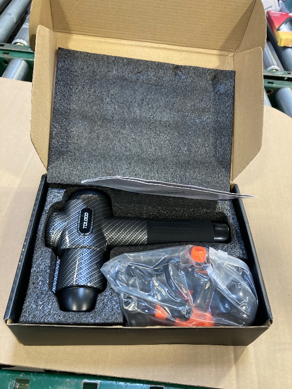 Photo 1 of TOLOCO Massage Gun, Deep Tissue Back Massage for Athletes for Pain Relief, Percussion Massager with 10 Massages Heads & Silent Brushless Motor, Carbon