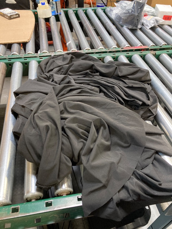 Photo 1 of Solid Color Black Table Cloth 6' Drop Down