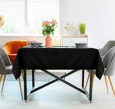 Photo 1 of Solid Color Black Table Cloth 6' Drop Down