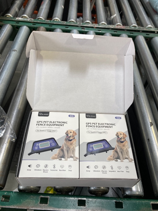 Photo 1 of E-FENCE GPS Wireless Dog Collar Fence System, Electric Dog Collar Fence,Pet Containment System Rechargeable, Outdoor Use Only(2 Pack)