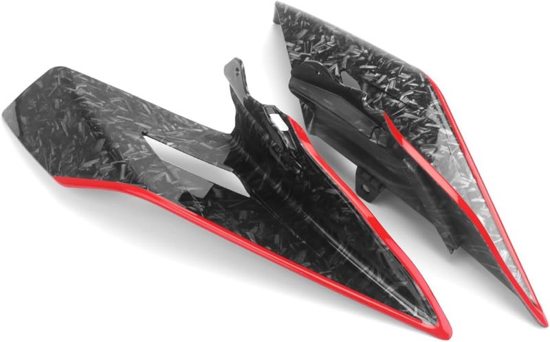 Photo 1 of Motorcycle Wind Screen Aerodynamic Winglets ABS Batwing Wind Deflector Fairing Kits for CFMOTO 450SS 450SR 450SRS/ CF400-6 2022 2023 2024 Side Spoiler Fixed Wind Wing (F-RED A)