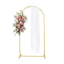 Photo 1 of 6.6 FT Metal Arch Backdrop Stand, Wedding Arch Backdrop Stand for Ceremony, Gold Wedding Balloon Arch Stand, Reusable Arch Frame Wedding for Birthday Party, Baby Shower and Ceremony Decoration