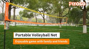 Photo 1 of PLYOGO Volleyball Net for Backyard, Professional Portable Outdoor Heavy Duty Volleyball Net Set with Adjustable Aluminum Poles, Anti-Sag Design, Double Tension Adjuster for Beach, Grass |1680D Bag