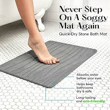 Photo 1 of PUCUN Stone Bath Mat Diatomaceous Earth Non-Slip Shower Mat,Quick Drying Diatomite Bath Stone Mat for Bathroom Floor -Super Absorbent,Natural, Easy to Clean(24×16" Grey)
