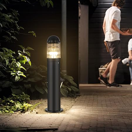 Photo 1 of Landscape Path Light Modern Black Round Pathway Light Outdoor Bollard Lights IP65 80CM