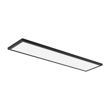 Photo 1 of Lumen Black Integrated LED Flush Mount Flat Panel Light