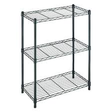 Photo 1 of 3-Tier Steel Wire Shelving Unit in Black