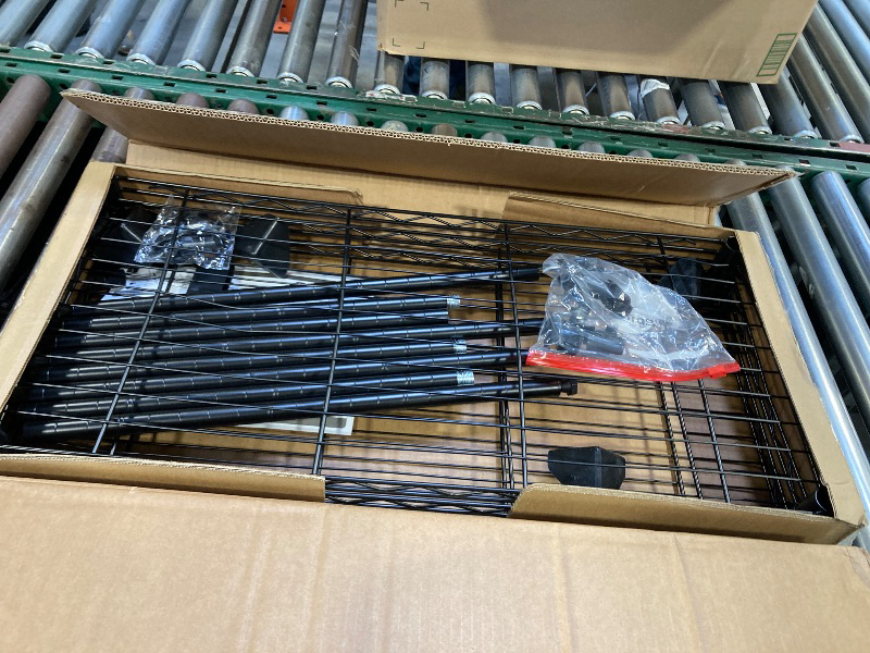 Photo 1 of 3-Tier Steel Wire Shelving Unit in Black