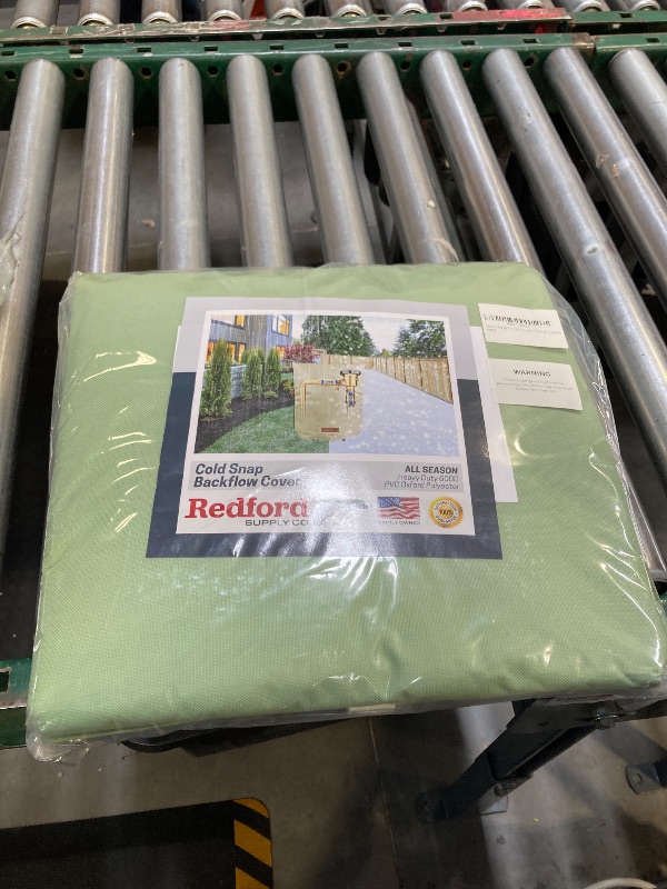 Photo 1 of Redford Supply Co. Cold Snap (5°F) Backflow Preventer Insulation Cover, 12"W x 26"H, Pipe Insulation, Water Sprinkler Covers for Outside, Sprinkler Backflow Cover for Winter, Well Pump Bag (Green)