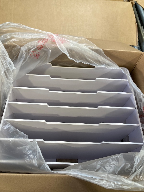 Photo 1 of Storage Tray 1Pack White Multi Compartment Classification for Check Storage Meeting Room Study Room Counter