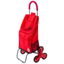 Photo 1 of products Trolley Dolly Stair Climber, Red Grocery Foldable Cart Condo Apartment