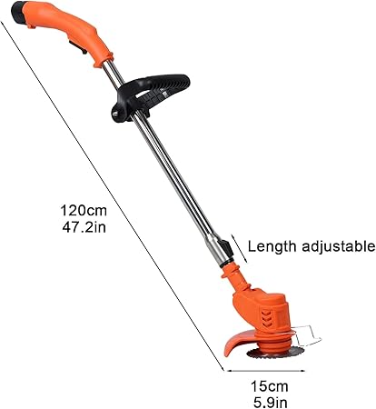 Photo 1 of Wacker,  Eater Cordless with Metal Blade, Battery Powered String Trimmer, Lightweight Grass Cutter for Garden and Yard, String Trimmer Cordless, Edger & Weed Trimmer with Batteries & Charger