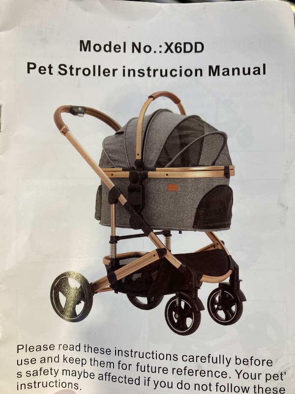 Photo 1 of 3 in 1 Foldable Pet Stroller for Small Medium Dogs Cats