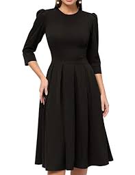 Photo 1 of
Simple Flavor Women's Floral Vintage Dress Elegant Midi Evening Dress 3/4 Sleeves size M/L