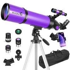 Photo 1 of Telescope, Telescope for Adults & Kids & Astronomy Beginners, 80mm Aperture 600mm Portable Refractor Telescopes Fully Multi-Coated Optics with AZ Mount Tripod, Phone Adapter and Moon Filter