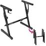 Photo 1 of Liquid Stands Piano Keyboard Stand Foldable - 54 61 88 Key Z-Style Sturdy, Adjustable & Professional Electric Digital Piano Stand - Midi Portable heavy duty Keyboard Holder for Kids, Adults, Musicians