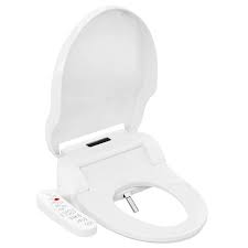 Photo 1 of Electric Bidet Seat for Elongated Toilets in White with 4-in-1 Cleaning Mode, Warm Air Drying, Seat Sensor and Heatin