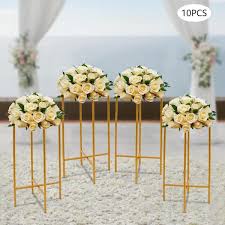 Photo 1 of  Gold Outdoor Metal Steel Plant Stand Wedding Flower Display Stand Wedding Decor