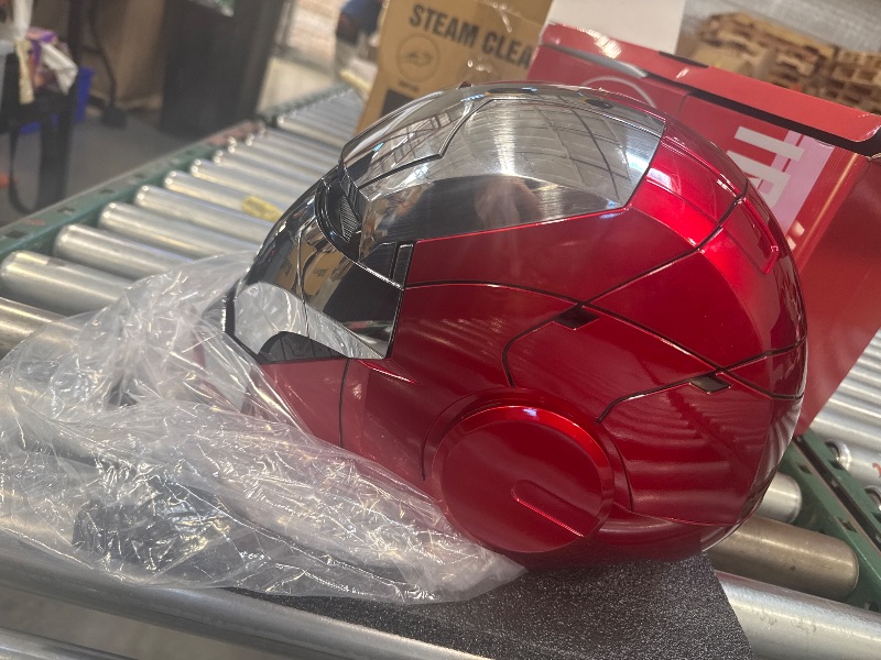 Photo 1 of Iron Hero MK 5 1:1 Wearable Helmet :Voice, Touch, and Remote Control, Realistic Sound Effects, Can Cosplay and Collectible Figures for Man and Teen Ideal Gift ?Silver?
