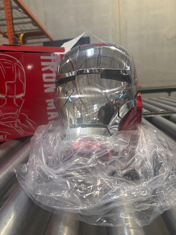 Photo 1 of Iron Hero MK 5 1:1 Wearable Helmet :Voice, Touch, and Remote Control, Realistic Sound Effects, Can Cosplay and Collectible Figures for Man and Teen Ideal Gift ?Silver?
