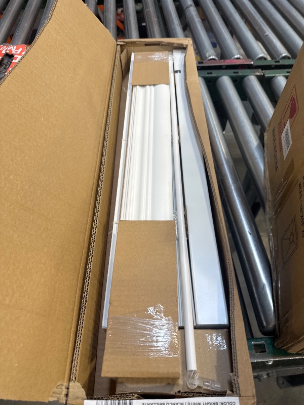 Photo 1 of Lotus & Windoware Cordless, 2 Inch Faux Wood Blind, 28" Wide x 60" Long, Window Blinds, Blinds & Shades, Blinds for Indoor Windows, Embossed, Bright White