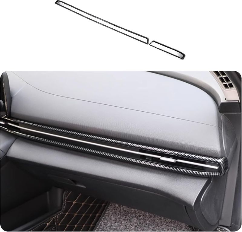 Photo 1 of Car Accessories Fit for Hyundai Elantra 2021 2022 2023 2024 2025 Inner Dashboard Center Console AC Air Vent Outlet Cover Trim (Carbon Fiber) 2PCS ABS
